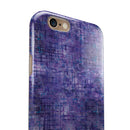 Indigo Watercolor Cross Hatch iPhone 6/6s or 6/6s Plus 2-Piece Hybrid INK-Fuzed Case