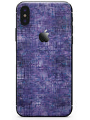 Indigo Watercolor Cross Hatch - iPhone X Skin-Kit