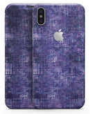 Indigo Watercolor Cross Hatch - iPhone X Skin-Kit