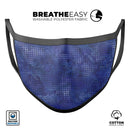 Indigo Watercolor Polka Dots - Made in USA Mouth Cover Unisex Anti-Dust Cotton Blend Reusable & Washable Face Mask with Adjustable Sizing for Adult or Child
