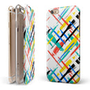 Intersecting Vector Bright Strokes iPhone 6/6s or 6/6s Plus 2-Piece Hybrid INK-Fuzed Case
