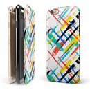 Intersecting Vector Bright Strokes iPhone 6/6s or 6/6s Plus 2-Piece Hybrid INK-Fuzed Case