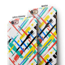 Intersecting Vector Bright Strokes iPhone 6/6s or 6/6s Plus 2-Piece Hybrid INK-Fuzed Case