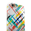 Intersecting Vector Bright Strokes iPhone 6/6s or 6/6s Plus 2-Piece Hybrid INK-Fuzed Case