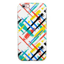 Intersecting Vector Bright Strokes iPhone 6/6s or 6/6s Plus 2-Piece Hybrid INK-Fuzed Case