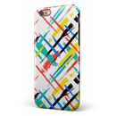 Intersecting Vector Bright Strokes iPhone 6/6s or 6/6s Plus 2-Piece Hybrid INK-Fuzed Case