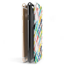 Intersecting Vector Bright Strokes iPhone 6/6s or 6/6s Plus 2-Piece Hybrid INK-Fuzed Case