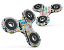 Intersecting Vector Bright Strokes Full-Body Fidget Spinner Skin-Kit