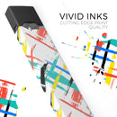 Intersecting Vector Bright Strokes - Premium Decal Protective Skin-Wrap Sticker compatible with the Juul Labs vaping device