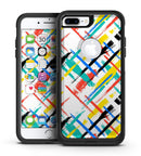 Intersecting Vector Bright Strokes - iPhone 7 or 7 Plus Commuter Case Skin Kit