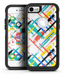 Intersecting Vector Bright Strokes - iPhone 7 or 7 Plus Commuter Case Skin Kit