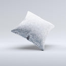 Intricate White and Gray Vector Pattern Ink-Fuzed Decorative Throw Pillow