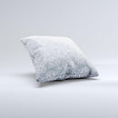 Intricate White and Gray Vector Pattern Ink-Fuzed Decorative Throw Pillow