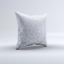 Intricate White and Gray Vector Pattern Ink-Fuzed Decorative Throw Pillow