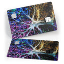 Inverted Abstract Colorful WaterColor Vivid Tree - Premium Protective Decal Skin-Kit for the Apple Credit Card