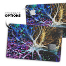 Inverted Abstract Colorful WaterColor Vivid Tree - Premium Protective Decal Skin-Kit for the Apple Credit Card
