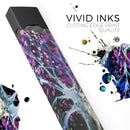 Inverted Abstract Colorful WaterColor Vivid Tree - Premium Decal Protective Skin-Wrap Sticker compatible with the Juul Labs vaping device