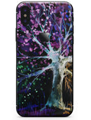 Inverted Abstract Colorful WaterColor Vivid Tree - iPhone X Skin-Kit
