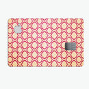 Inverted Pink and White Ovals Pattern - Premium Protective Decal Skin-Kit for the Apple Credit Card