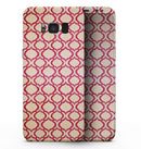 Inverted Pink and White Ovals Pattern - Samsung Galaxy S8 Full-Body Skin Kit