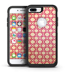 Inverted Pink and White Ovals Pattern - iPhone 7 or 7 Plus Commuter Case Skin Kit