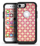 Inverted Pink and White Ovals Pattern - iPhone 7 or 7 Plus Commuter Case Skin Kit