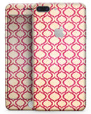 Inverted Pink and White Ovals Pattern - Skin-kit for the iPhone 8 or 8 Plus