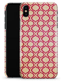 Inverted Pink and White Ovals Pattern - iPhone X Clipit Case