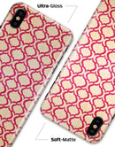 Inverted Pink and White Ovals Pattern - iPhone X Clipit Case