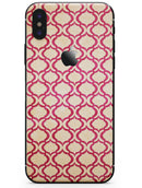 Inverted Pink and White Ovals Pattern - iPhone X Skin-Kit