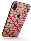 Inverted Pink and White Ovals Pattern - iPhone X Skin-Kit
