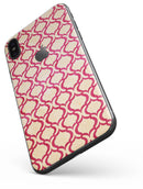 Inverted Pink and White Ovals Pattern - iPhone X Skin-Kit
