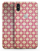 Inverted Pink and White Ovals Pattern - iPhone X Skin-Kit