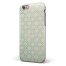 Inverted Teal Oval Pattern iPhone 6/6s or 6/6s Plus 2-Piece Hybrid INK-Fuzed Case