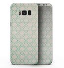 Inverted Teal Oval Pattern - Samsung Galaxy S8 Full-Body Skin Kit