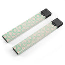 Inverted Teal Oval Pattern - Premium Decal Protective Skin-Wrap Sticker compatible with the Juul Labs vaping device