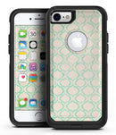 Inverted Teal Oval Pattern - iPhone 7 or 7 Plus Commuter Case Skin Kit