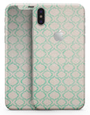 Inverted Teal Oval Pattern - iPhone X Skin-Kit
