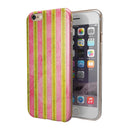 Inverted Yellow and Red Verticle Stripes iPhone 6/6s or 6/6s Plus 2-Piece Hybrid INK-Fuzed Case