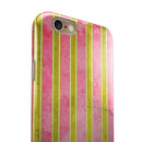 Inverted Yellow and Red Verticle Stripes iPhone 6/6s or 6/6s Plus 2-Piece Hybrid INK-Fuzed Case