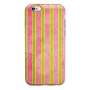 Inverted Yellow and Red Verticle Stripes iPhone 6/6s or 6/6s Plus 2-Piece Hybrid INK-Fuzed Case