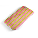 Inverted Yellow and Red Verticle Stripes iPhone 6/6s or 6/6s Plus 2-Piece Hybrid INK-Fuzed Case