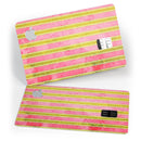 Inverted Yellow and Red Verticle Stripes - Premium Protective Decal Skin-Kit for the Apple Credit Card
