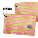 Inverted Yellow and Red Verticle Stripes - Premium Protective Decal Skin-Kit for the Apple Credit Card