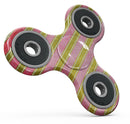 Inverted Yellow and Red Verticle Stripes Full-Body Fidget Spinner Skin-Kit