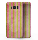 Inverted Yellow and Red Verticle Stripes - Samsung Galaxy S8 Full-Body Skin Kit
