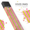Inverted Yellow and Red Verticle Stripes - Premium Decal Protective Skin-Wrap Sticker compatible with the Juul Labs vaping device