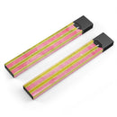 Inverted Yellow and Red Verticle Stripes - Premium Decal Protective Skin-Wrap Sticker compatible with the Juul Labs vaping device