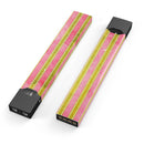Inverted Yellow and Red Verticle Stripes - Premium Decal Protective Skin-Wrap Sticker compatible with the Juul Labs vaping device
