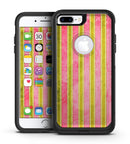 Inverted Yellow and Red Verticle Stripes - iPhone 7 or 7 Plus Commuter Case Skin Kit